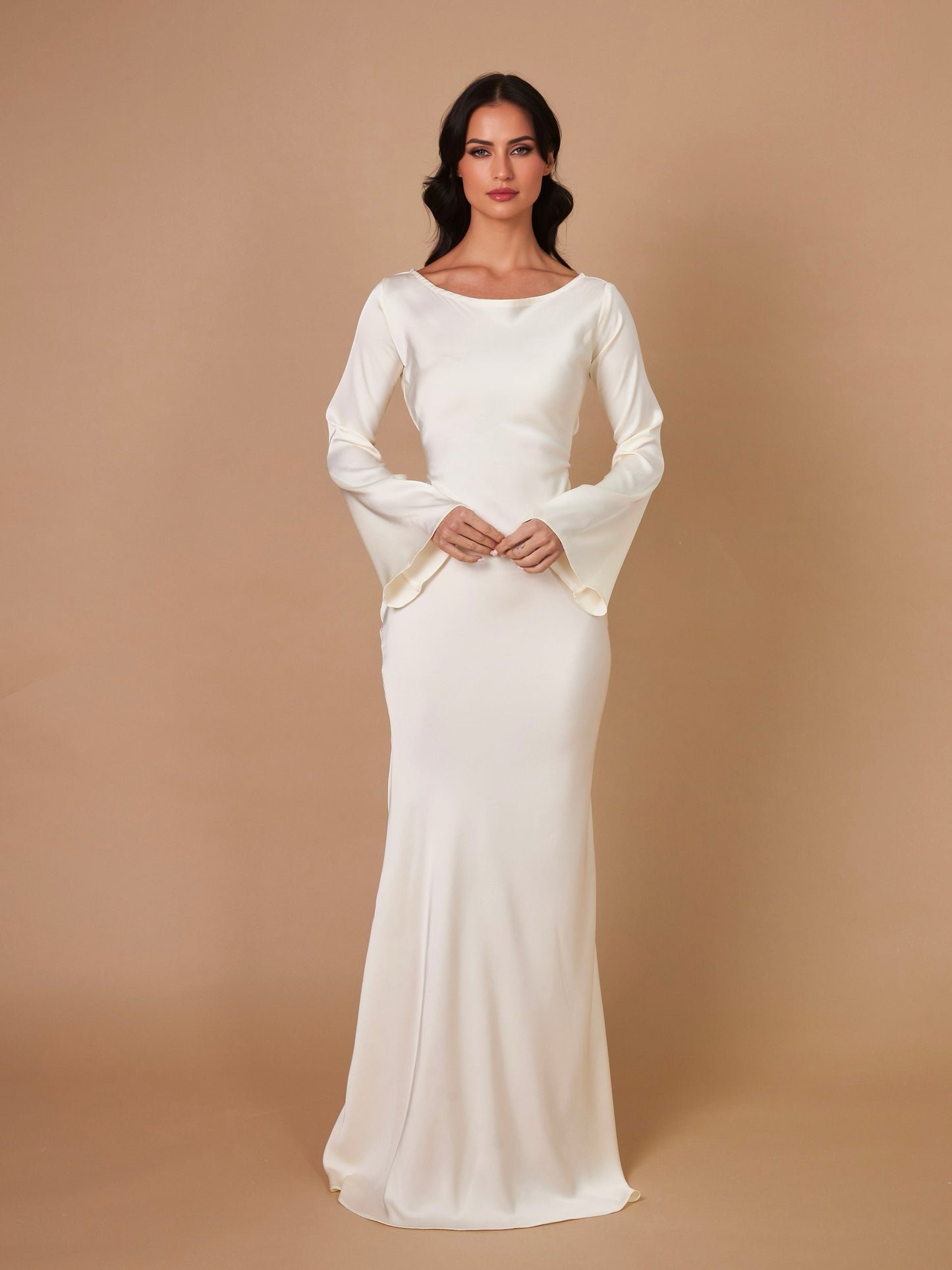 LYNN & CO - Ethereal Elegance  | Maxi-jurk met lange mouwen