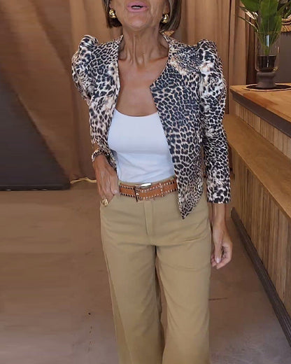 LYNN & CO | Isabella™ - Trendy Leopard Puff Jacket