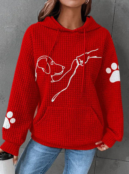 Lina - Cozy hoodie met schattige hond